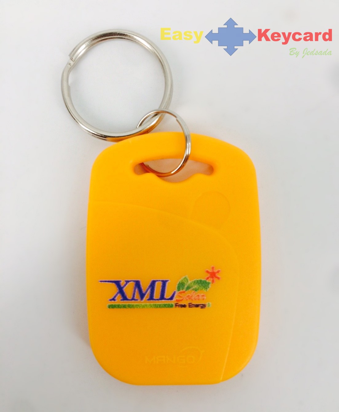 พวงกุญเเจคีย์การ์ด Keytag (Proximity 125Khz.) (เเบบสี่เหลี่ยม ยี่ห้อ mango)(สีเหลือง)