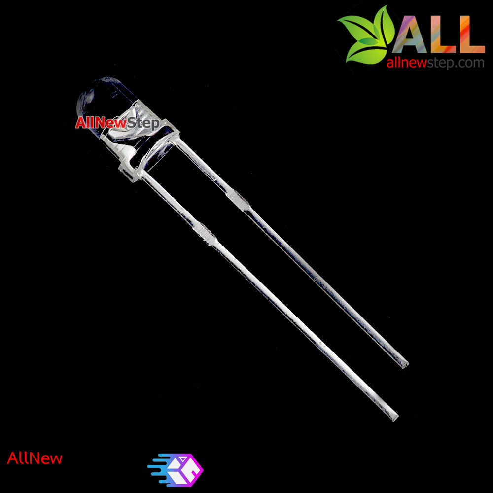 LED 5mm Transparent 5mm LED light pack red white green blue yellow each 10 หลอดไฟ LED 5mm แพ็ค 5 สีรวม 50 ดวง