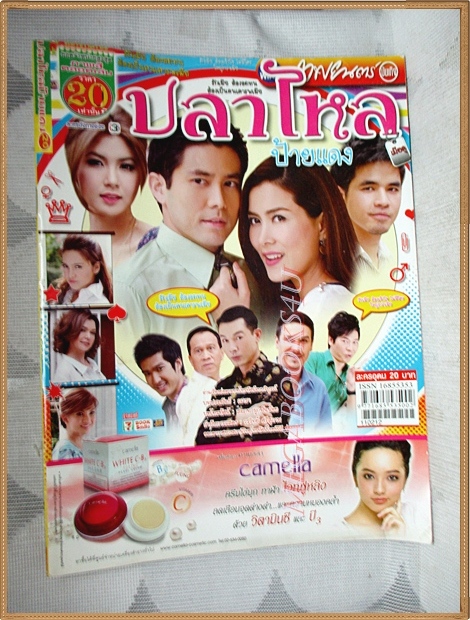 นิตยสารเรื่องย่อละคร ปลาไหลป้ายแดง สภาพดี นำแสดงโดย กฤษฎา พรเวโรจน์, เข็มอัปสร สิริสุขะ