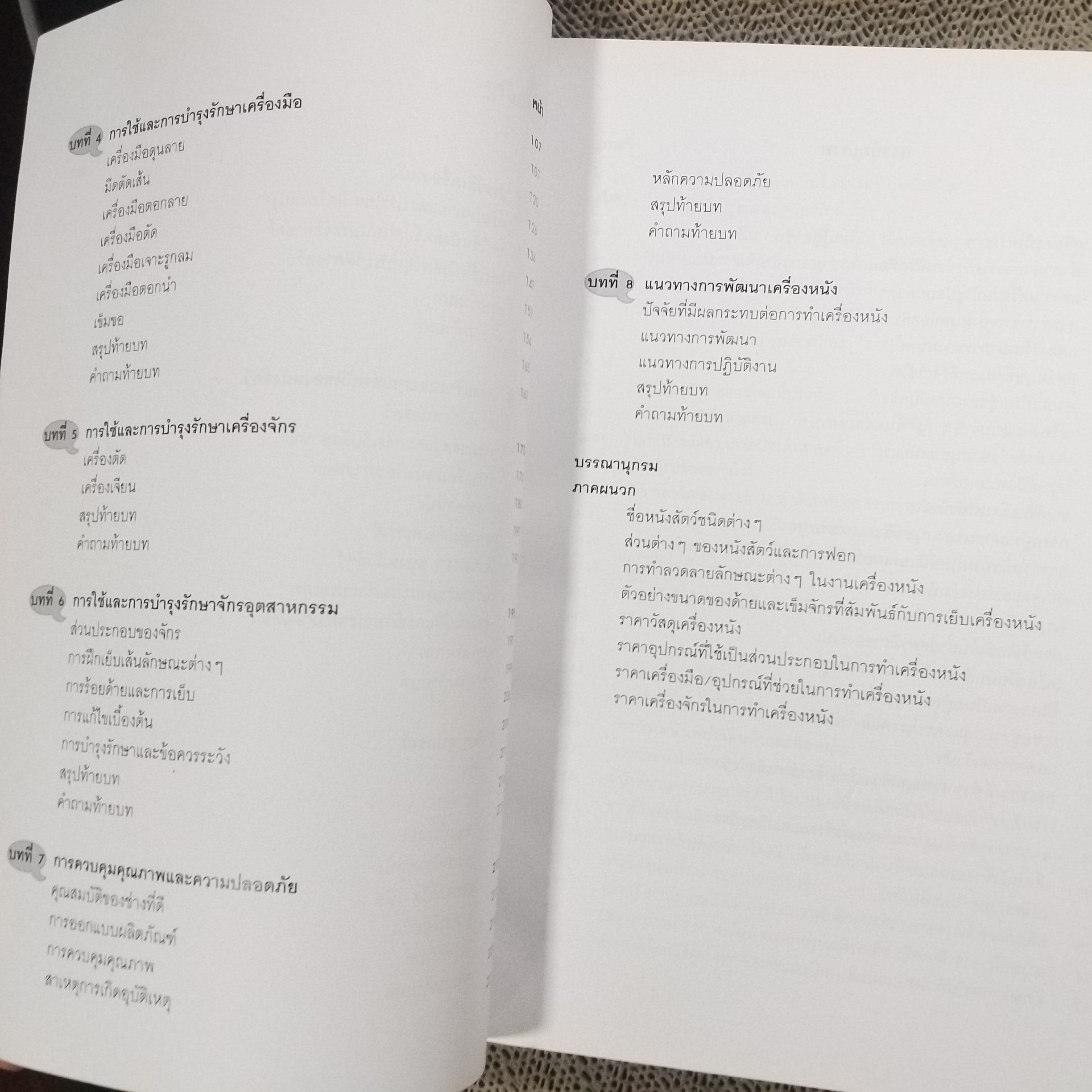 เครื่องหนังทฤษฎีสู่การปฏิบัติ โดย อ.สมควร สนองอุทัย สภาพ 90%