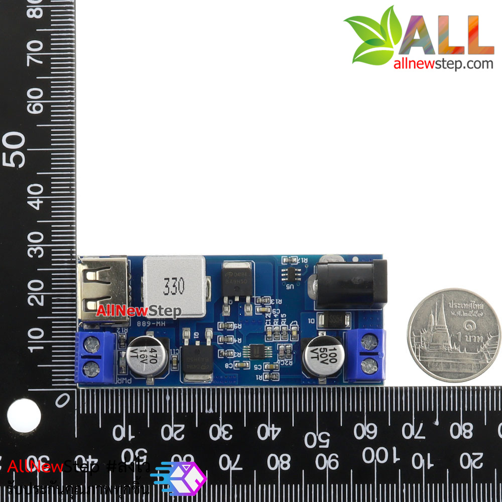 DC 5A Step down 9-36V to 5V โมดูลแปลงไฟจาก 9-36V เป็น 5V 5A ขั้วต่อไฟออกแบบสายและ USB
