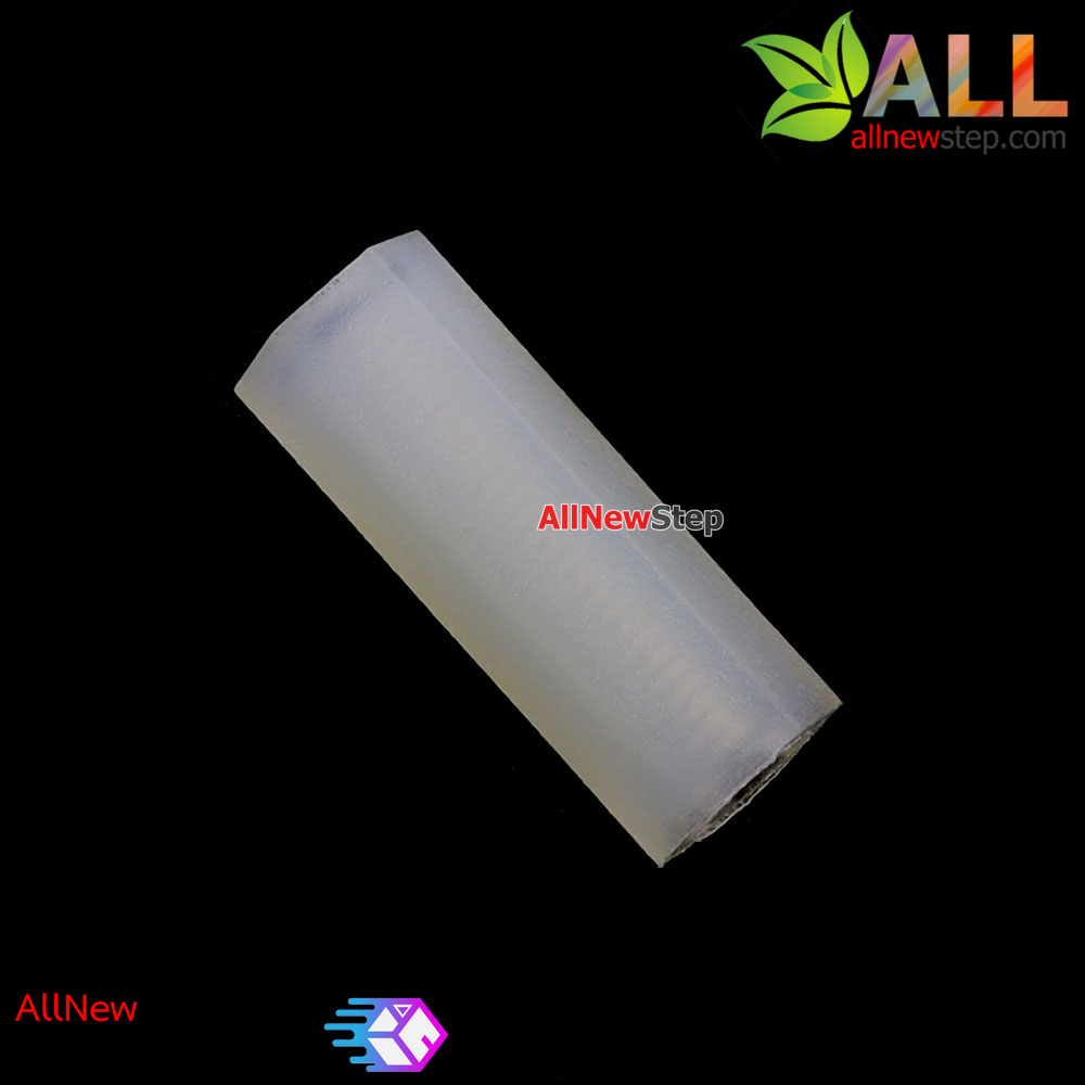 เสาน็อตไนลอน NUT Nylon M2 ขนาด 12mm สีขาว จำนวน 1 ชิ้น