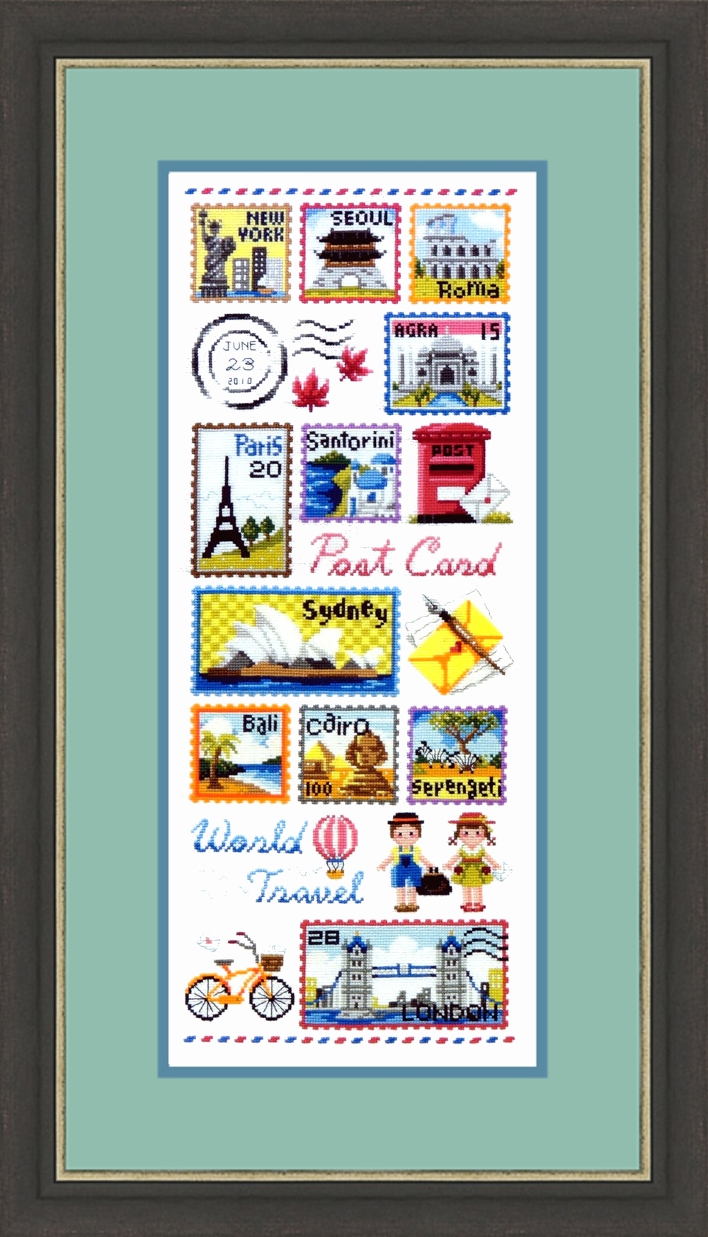 Soda ชุดปัก The World's Postage stamp