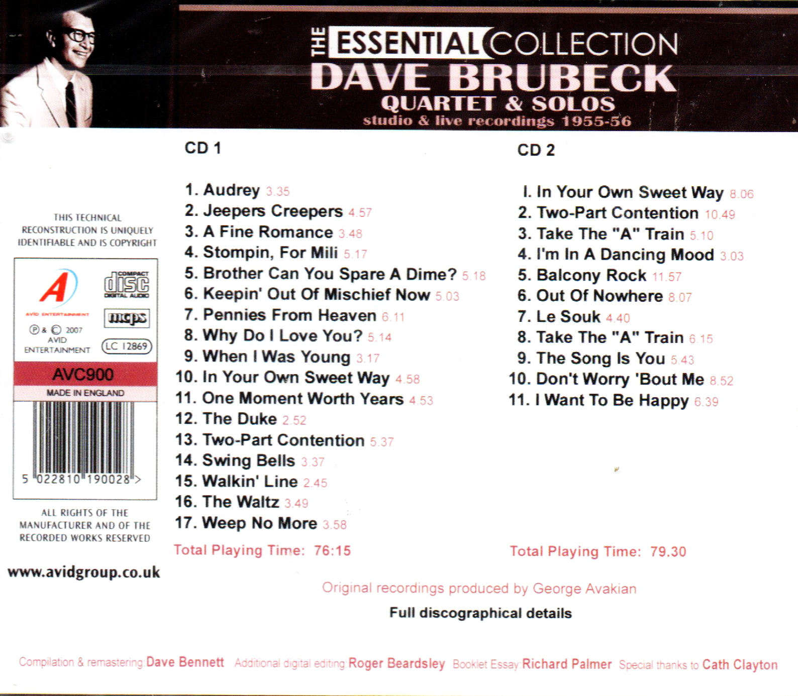 CD,Dave Brubeck - The Essential Collection Quartet & Solos (2007)(2CD)(instrumental)