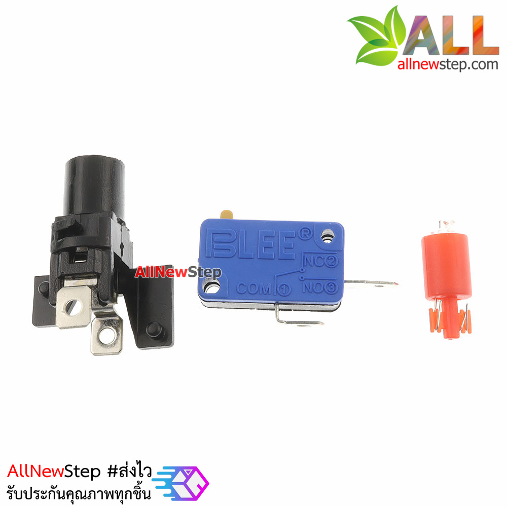 ปุ่มกดตู้เกม สวิตช์กดติดปล่อยดับขนาดใหญ่ 100mm พร้อมไฟ LED สีแดง