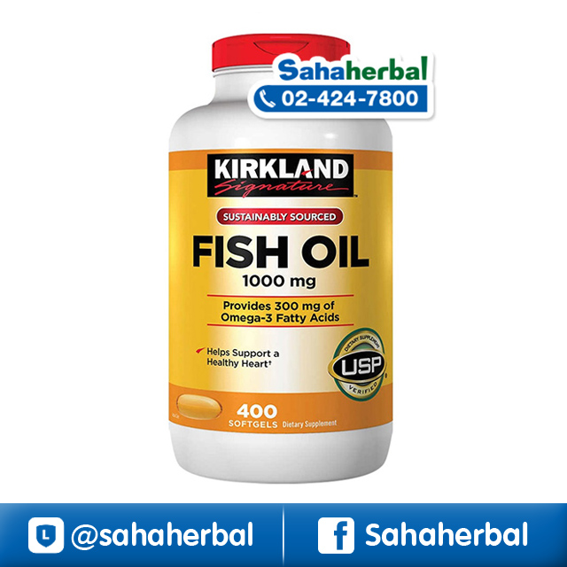 Kirkland Fish Oil น้ำมันปลาเข้มข้น เคิร์กแลนด์ 1000 mg Kirkland Fish Oil น้ำมันปลาเข้มข้น เคิร์กแลนด์ 1000 mg