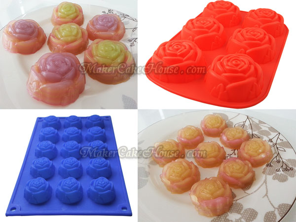 พิมพ์ซิลิโคนดอกกุหลาบ