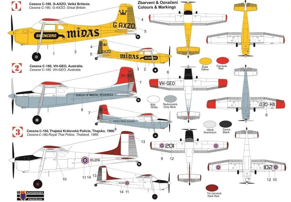 1/72 Cessna C-180 Skywagon "Special markings"