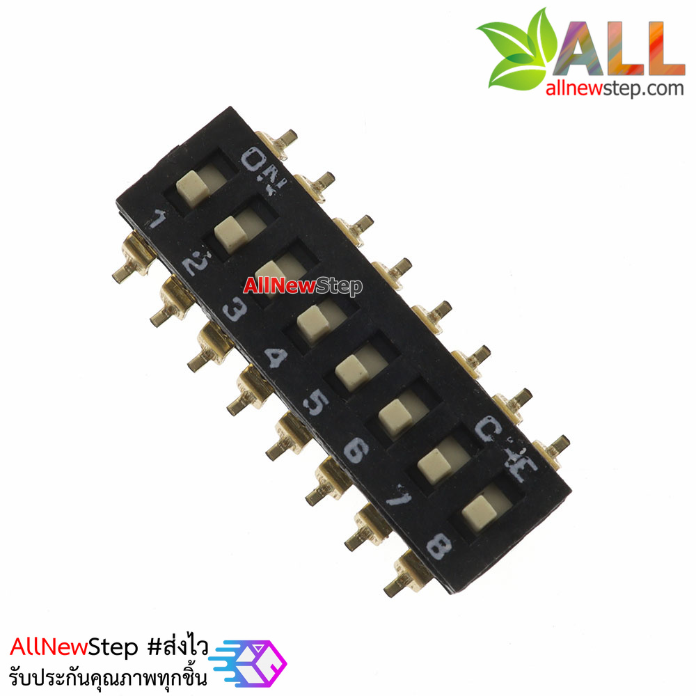 dip switch 2.54mm patch SMT SMD toggle switch สวิตช์แบบ DIP SMD 8 ช่อง