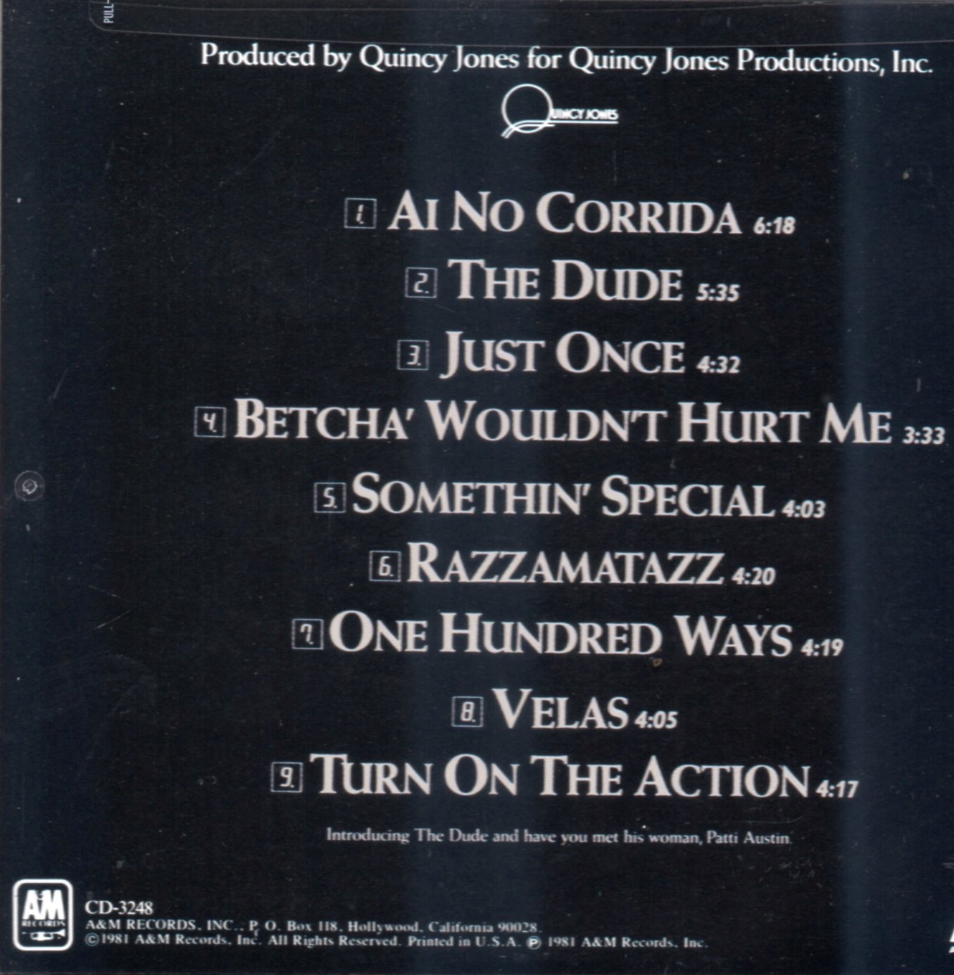CD,Quincy Jones - The Dude (1981)(USA)