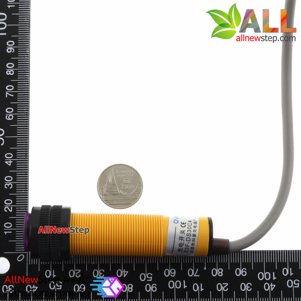 เซ็นเซอร์ตรวจจับวัตถุ E3F-DS30P1 proximity switch PNP DC 6-36V ระยะ 30cm IR Photoelectric Sensor PNP