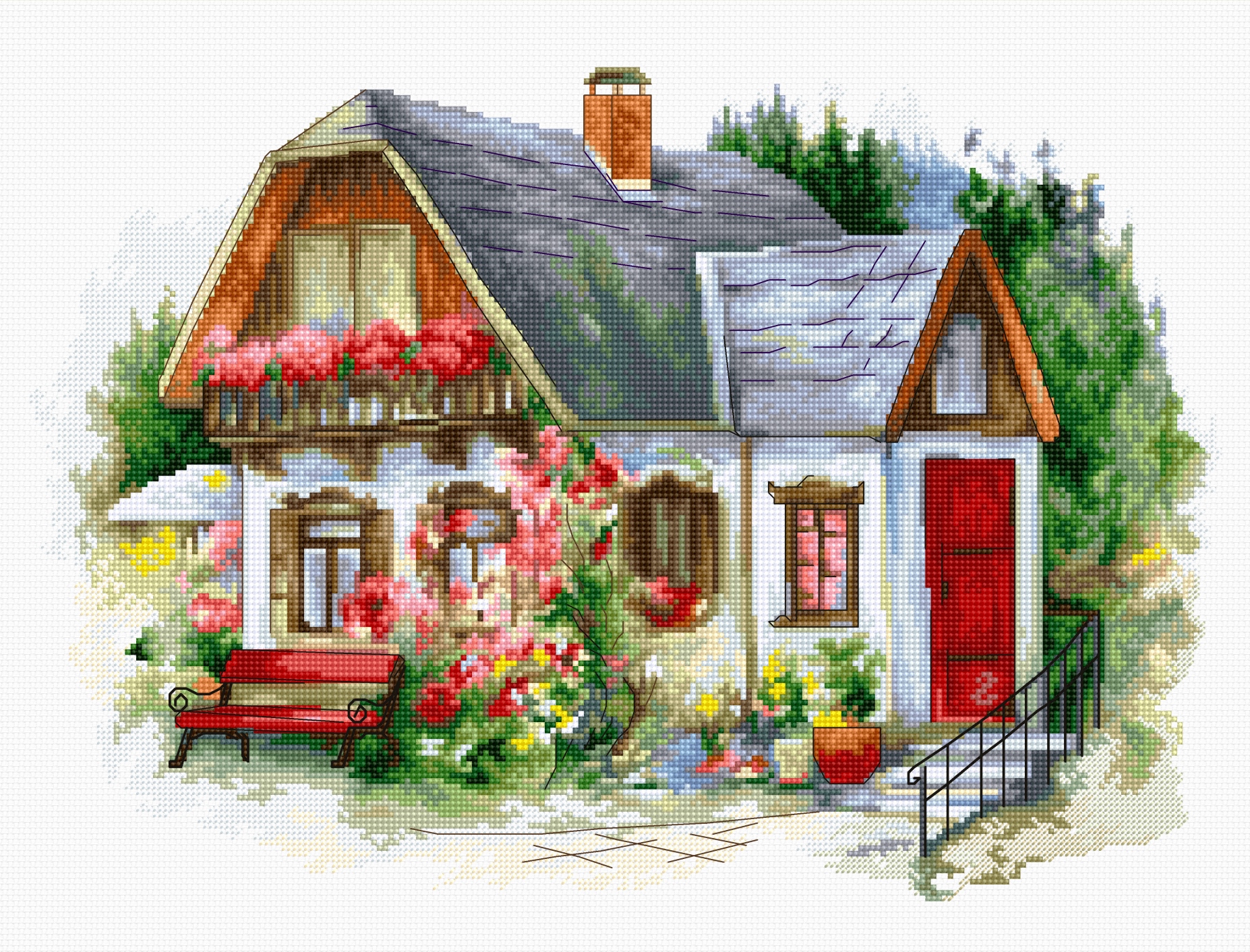 Luca-s ชุดปัก Beautiful Country House