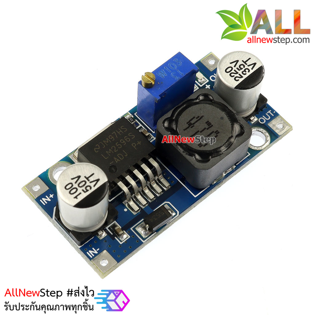 โมดูลเรกูเลเตอร์ LM2596 DC LM2596S LM2596 4-35V input voltage DC-DC step down adjustable power suppla module LM2596 DC-to-DC Step down Converter Module