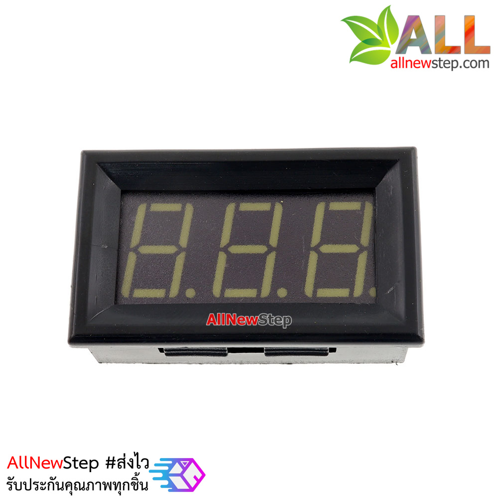 LED Voltage Meter Mini Digital Voltmeter DC 5-28V สีขาว