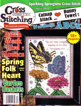 หนังสือนิตยสาร Cross Country Stitching ฉบับ April2011