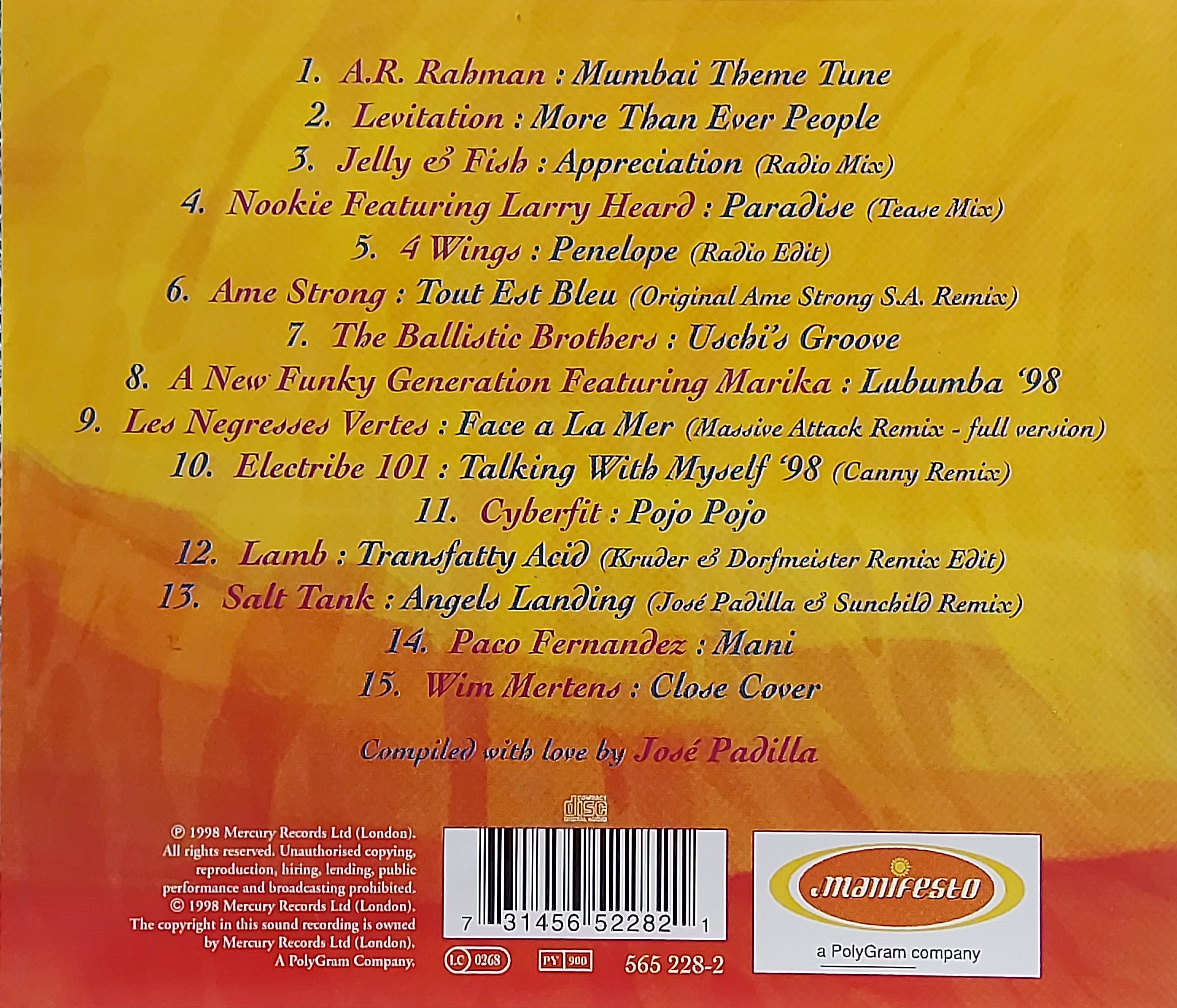 Used CD,Café Del Mar - Volumen Cinco (B)(Various Artists)(1998)(UK)