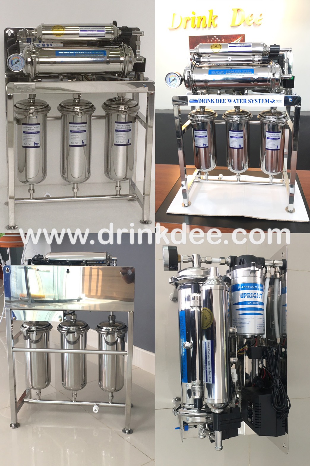 เครื่องกรองน้ำ 5 ขั้นตอน RO. 600GPD (สแตนเลสทั้งตัว)