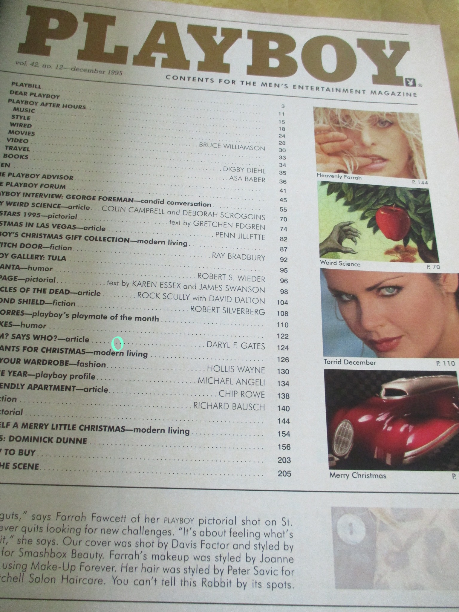 นิตยสารPLAYBOY USA ฉบับ DEC.1995