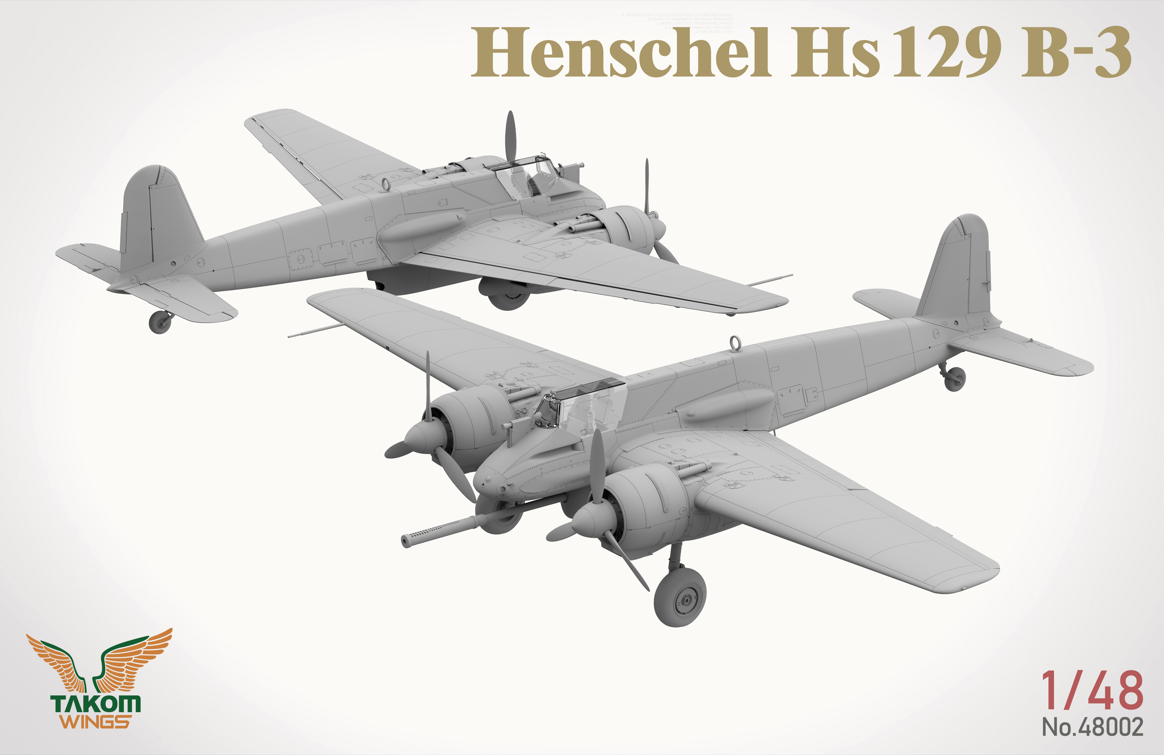 1/48 Henschel Hs 129 B-3 w/INTERIOR + BONUS (CLEAR PARTS)