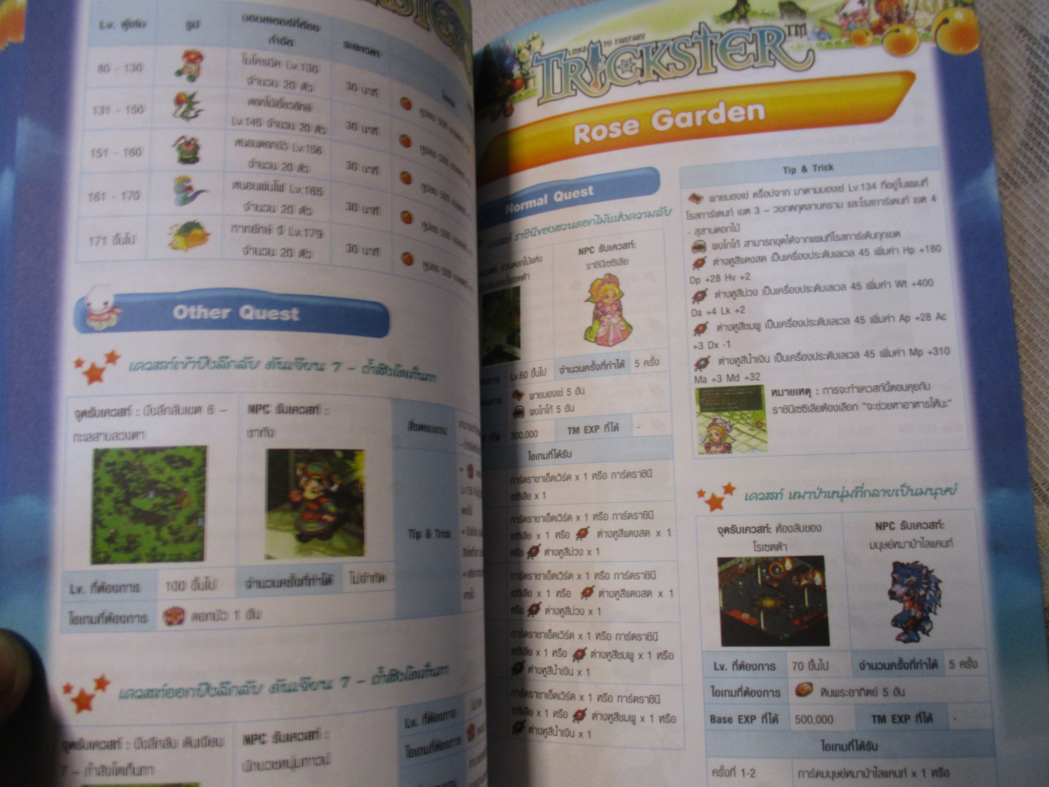 คู่มือเฉลยเกมส์ TRICKSTER QUEST BOOK ฉบับรวมเควสท์