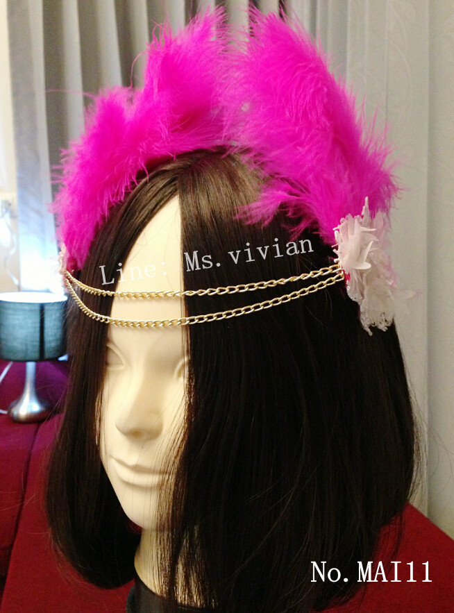 MAI11 มงกุฎขนฟู เเบบคาดหน้าผาก (งาน handmade)**สินค้ามีจำกัดในเเต่ละล๊อต**