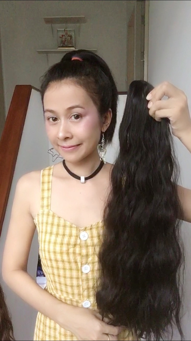 YK312 หางม้าหนีบ หางม้ากิ๊บหนีบ เส้นผมคุณภาพดี ไม่เงา ดูธรรมชาติ