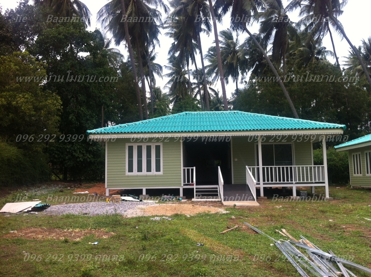 บ้านขนาด 7.2*9.5 เมตร (2 ห้องนอน 1ห้องนั่งเล่น 1ห้องครัว 1 ห้องน้ำ)