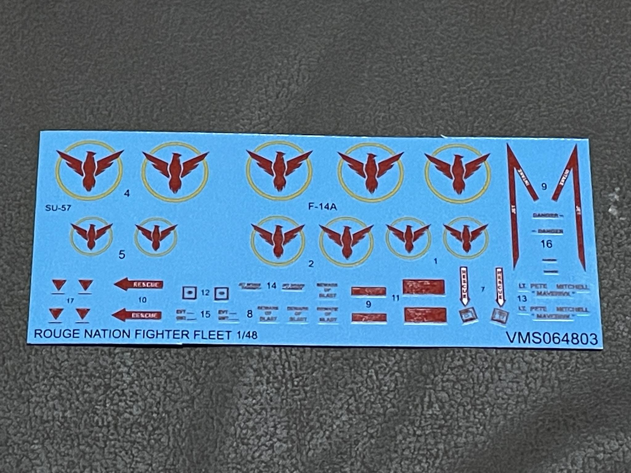 DECAL 1/48 ROUGE NATION FIGHTER FLEET MOVIE TOPGUN MAVERICK