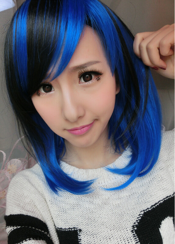 COS-224 วิกคอส ประไหล่ หน้าม้าปัด **สีตามนางเเบบ**