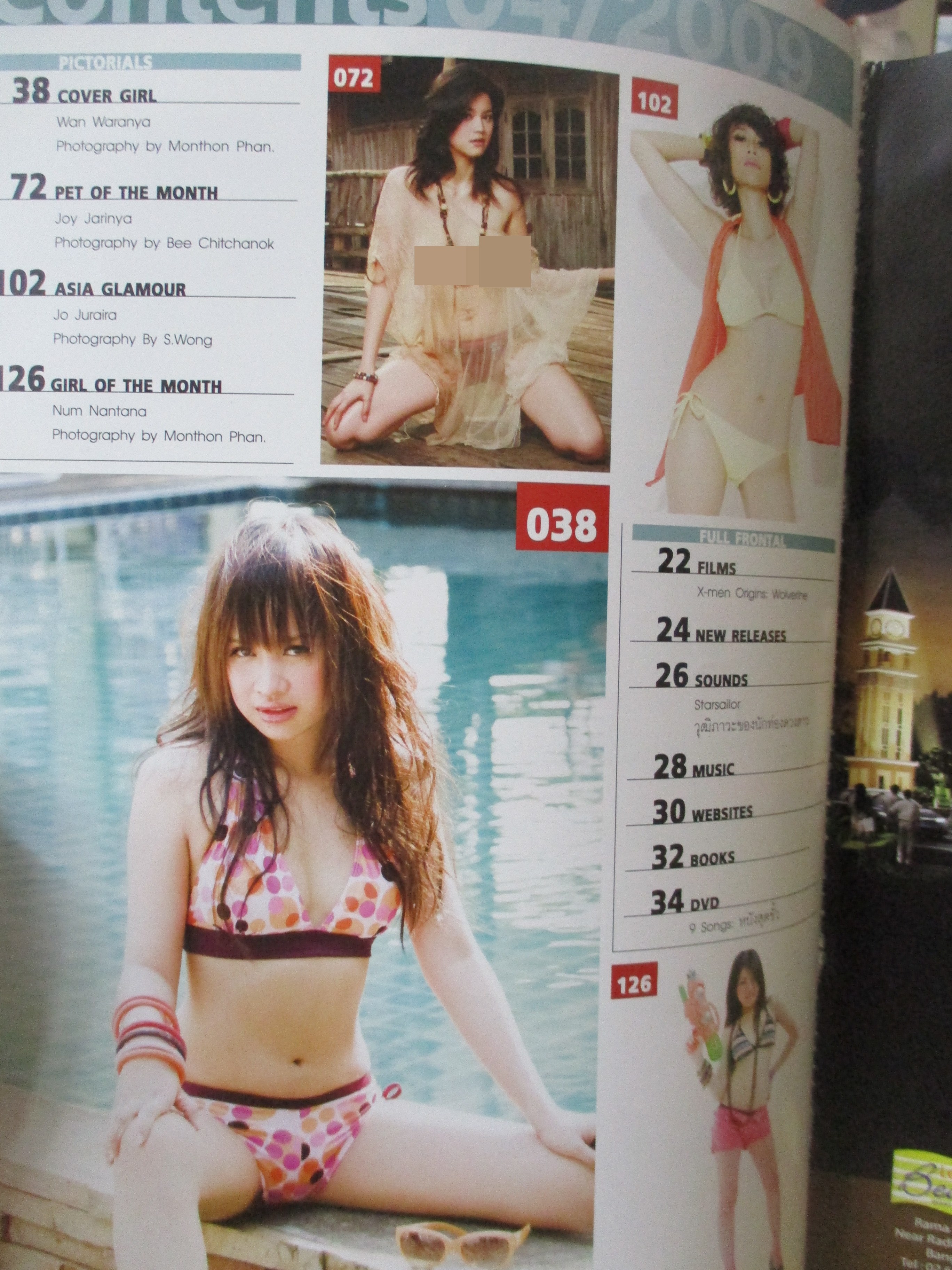 PENTHOUSE Vol.15 No.11 ปี2009 ตำหนิ มีคราบน้ำและมีรอยกระดาษติดประมาณ6แผ่นของปกด้านหลัง