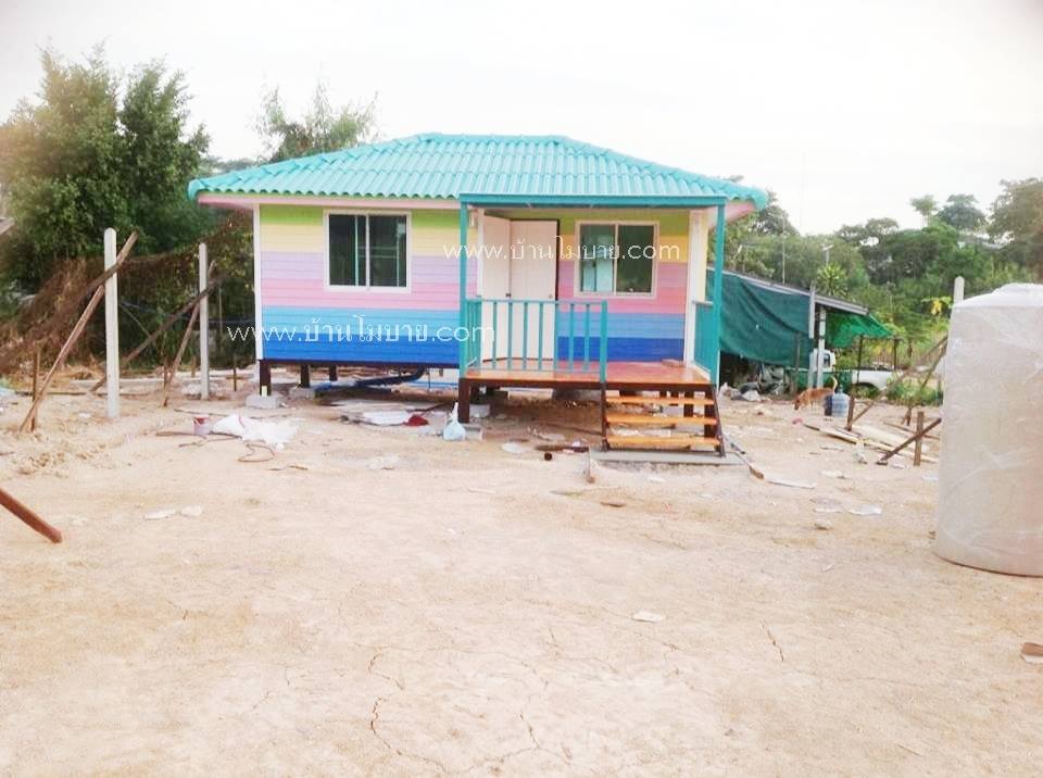 บ้านน็อคดาวน์ ขนาด 4*6 เมตร (1 ห้องนอน 1 ห้องน้ำ 1ห้องนั่งเล่น)