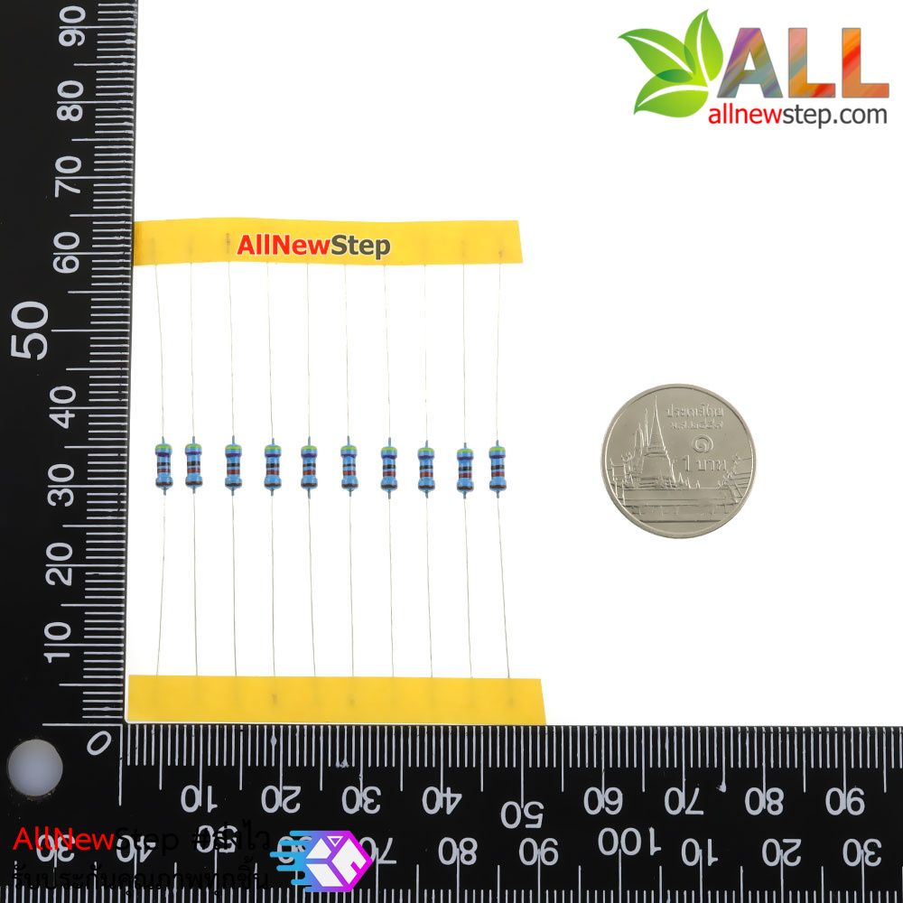 ตัวต้านทาน 47K 1/4W Metal film 1% 47 k จำนวน 10 ชิ้น