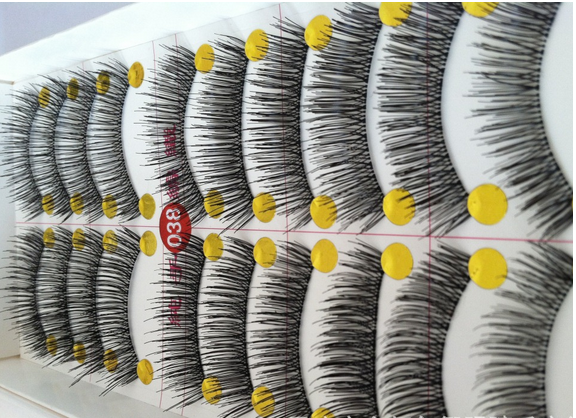 V-038 ขนตา(ราคาส่ง) ขั้นต่ำ 15 เเพ็ค คละเเบบได้ (ขนยาวกว่าเดิม)