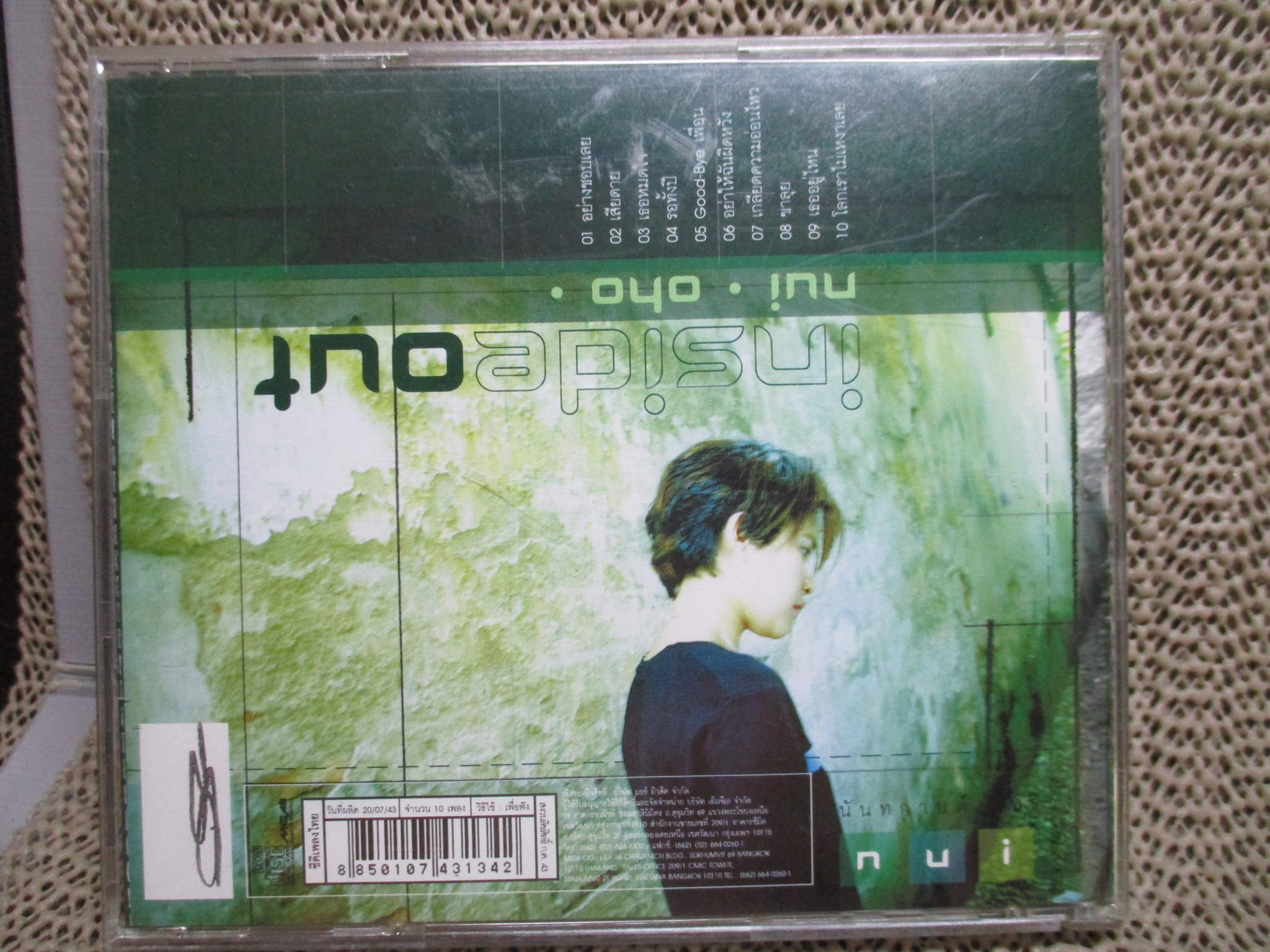 ซีดีเพลงไทยสากล หนุ่ย นันทกานต์ อัลบั้ม Inside Out /// ปกสวย แผ่นสวย มีรอยนิดเดียว โค้ด UM ขอบเลเซอร์