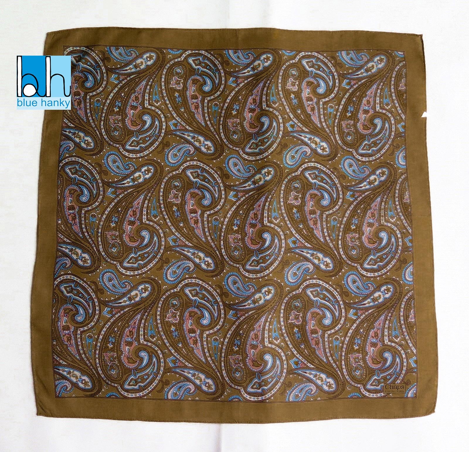 #45 18" Chaps by RALPH LAUREN ผ้าเช็ดหน้ามือ2 สภาพดี ผ้าเช็ดหน้าผืนใหญ่