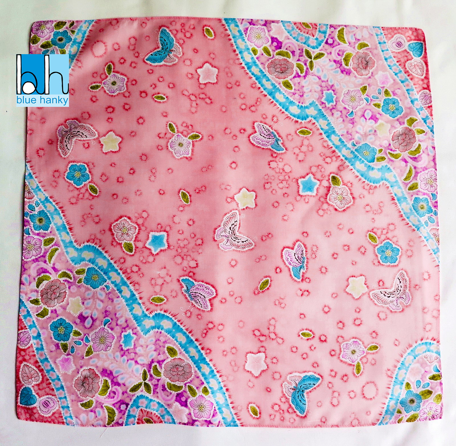 #151 19" ผ้าเช็ดหน้ามือ2 สภาพดี ผ้าเช็ดหน้าผืนใหญ่