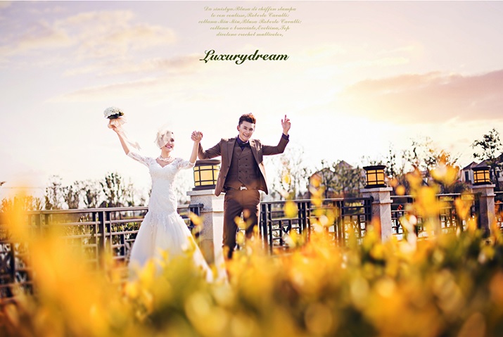 PW314 **พรีออเดอร์ค่ะ** ชุดคู่ถ่ายพรีเวดดิ้ง (prewedding dress) & ชุดแต่งงานแฟนซี (Fancy wedding dress)ชายหญิง "ธีมชุดเจ้าสาวสีขาว-น้ำตาล"