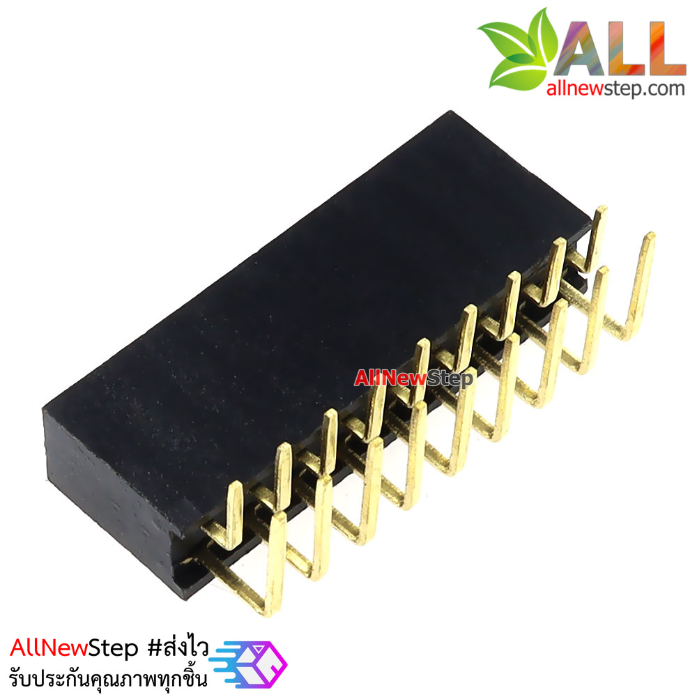 ขาก้างปลาตัวเมียแบบฉาก 2x9 ขา Double Row Hole Jack 2x9 PIN Header 2.54mm