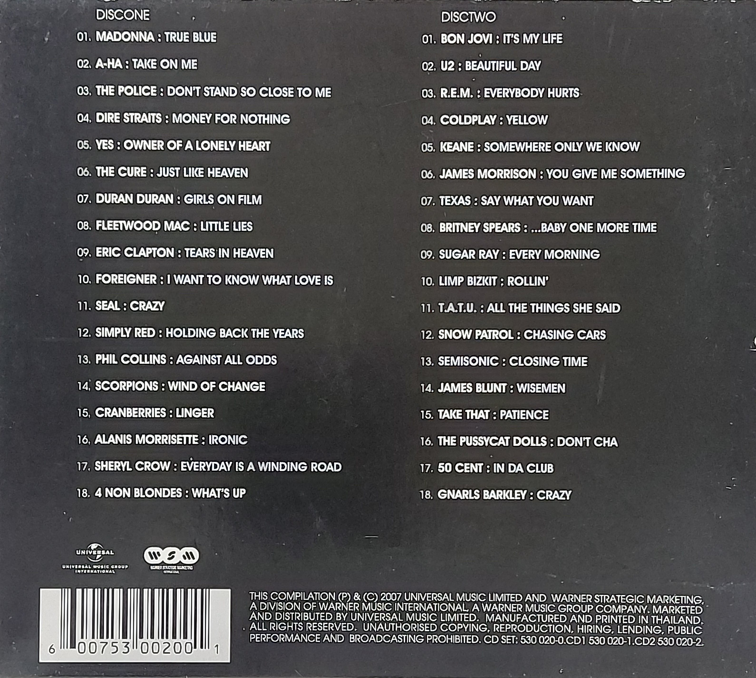 Used CD,1 ONE (B)(2CD)(Various Artists)(2007)(Thai)