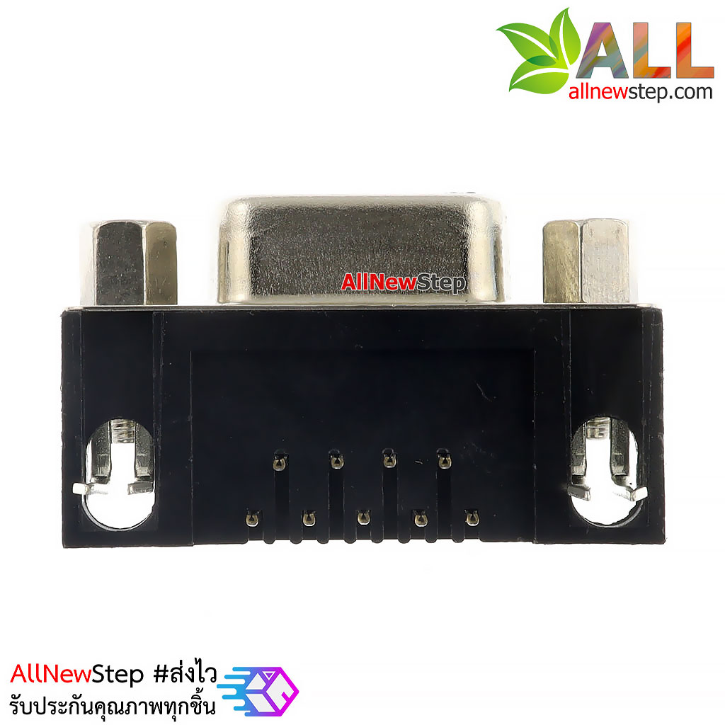 Black DR9 female DR9 hole curved needle welding type DB9 curved needle serial female