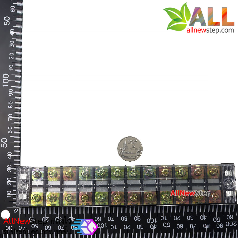 ขั้วต่อสายไฟ Terminal TB-2512 ขั้วต่อ 12 ช่อง 600V 25A
