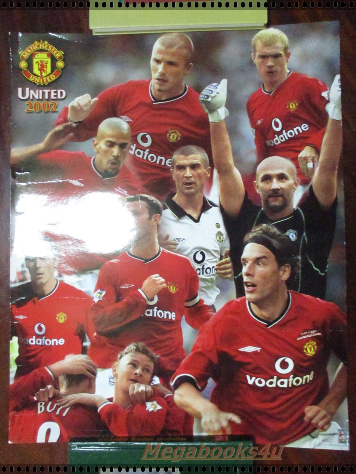 โปสเตอร์นักฟุตบอล แมนเชสเตอร์ยูไนเต็ด ผีแดง ปี2545