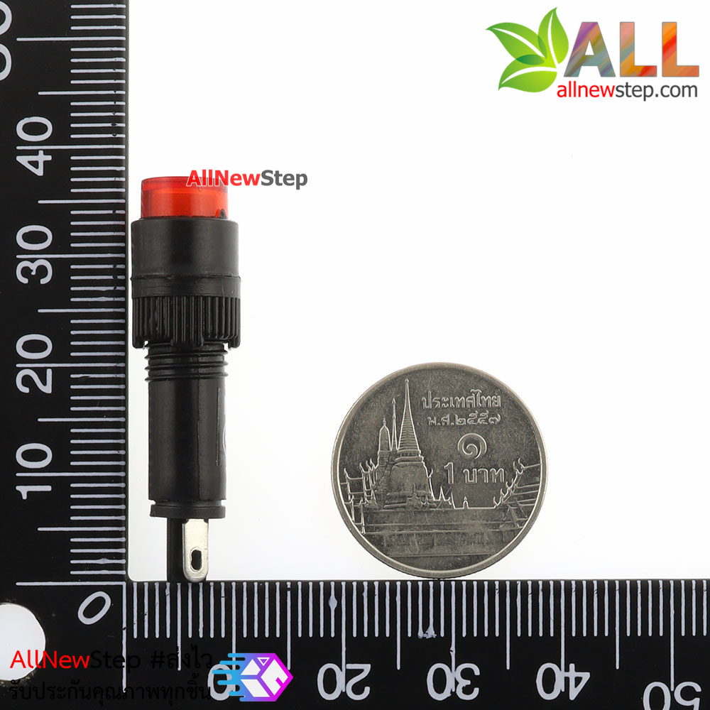 NXD-215 ไฟ LED signal สำหรับติดแผงควบคุม สีแดง 220VAC
