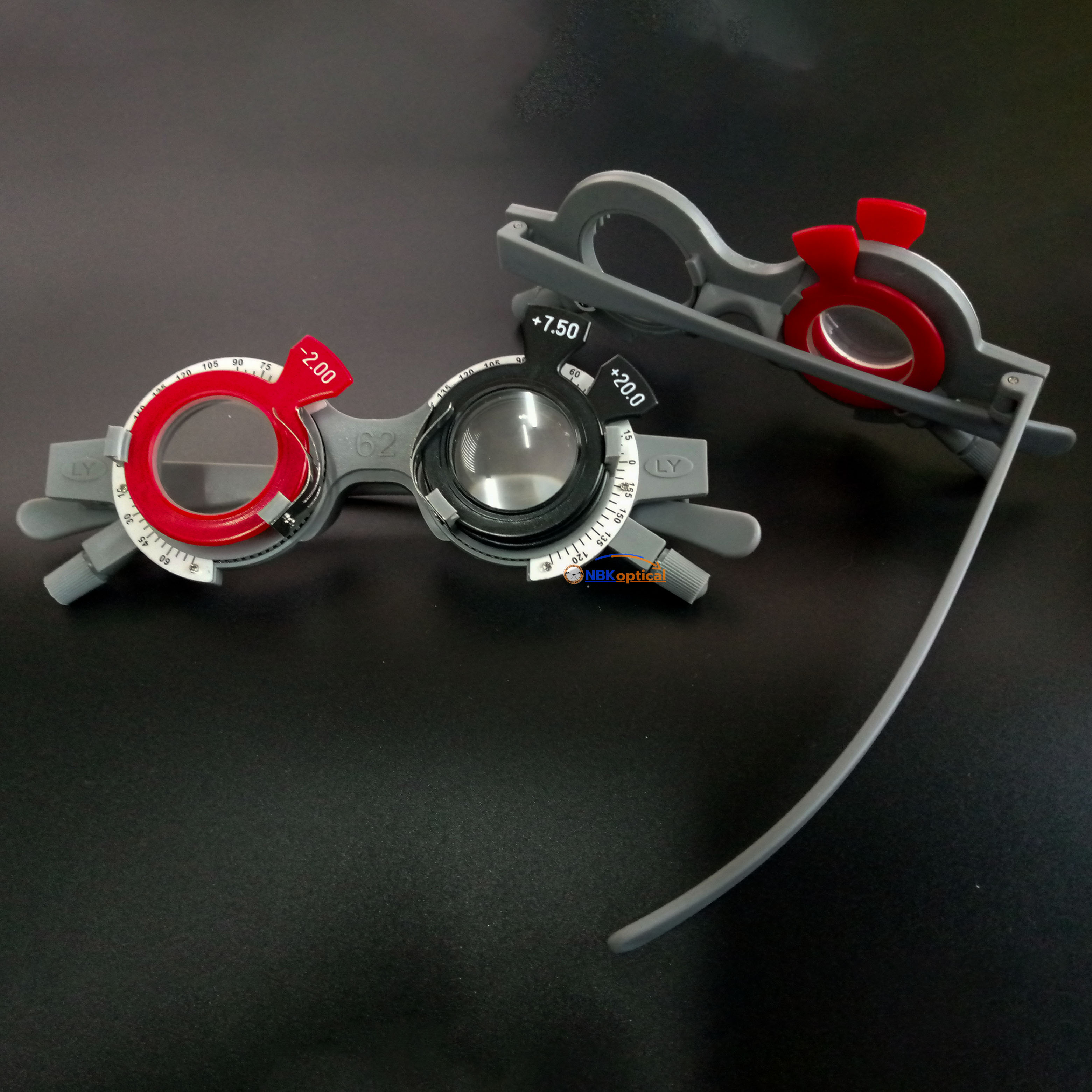 เฟรมวัดสายตาTF-C PD-60-62 สีเทา (อักษรตัวเลขอยู่ตรงกลาง)