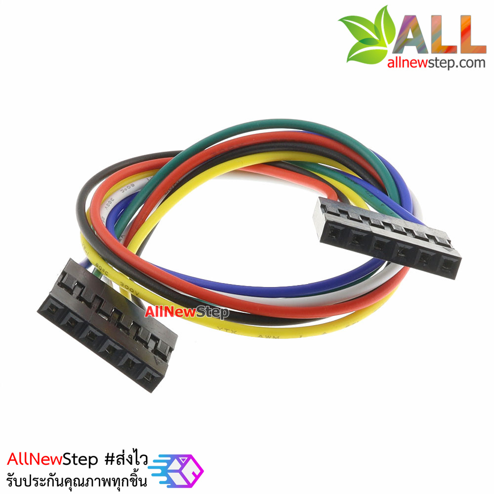 Jumper Wire 6P 2.54mm Female to Female สายไฟจัมเปอร์ เมีย-เมีย 6 เส้น ยาว 20cm