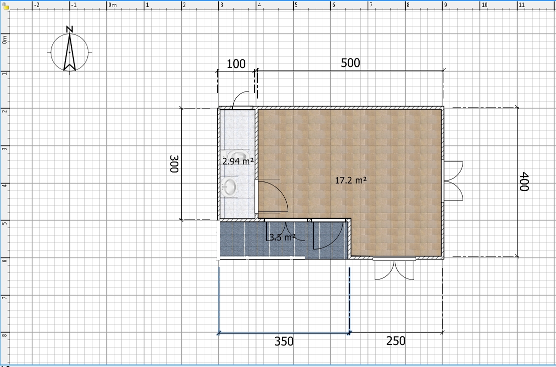 บ้านน็อคดาวน์ ขนาด 4*6 เมตร ระเบียงภายในตัวบ้าน 1ห้องนอน 1ห้องน้ำ 1ห้องโถง