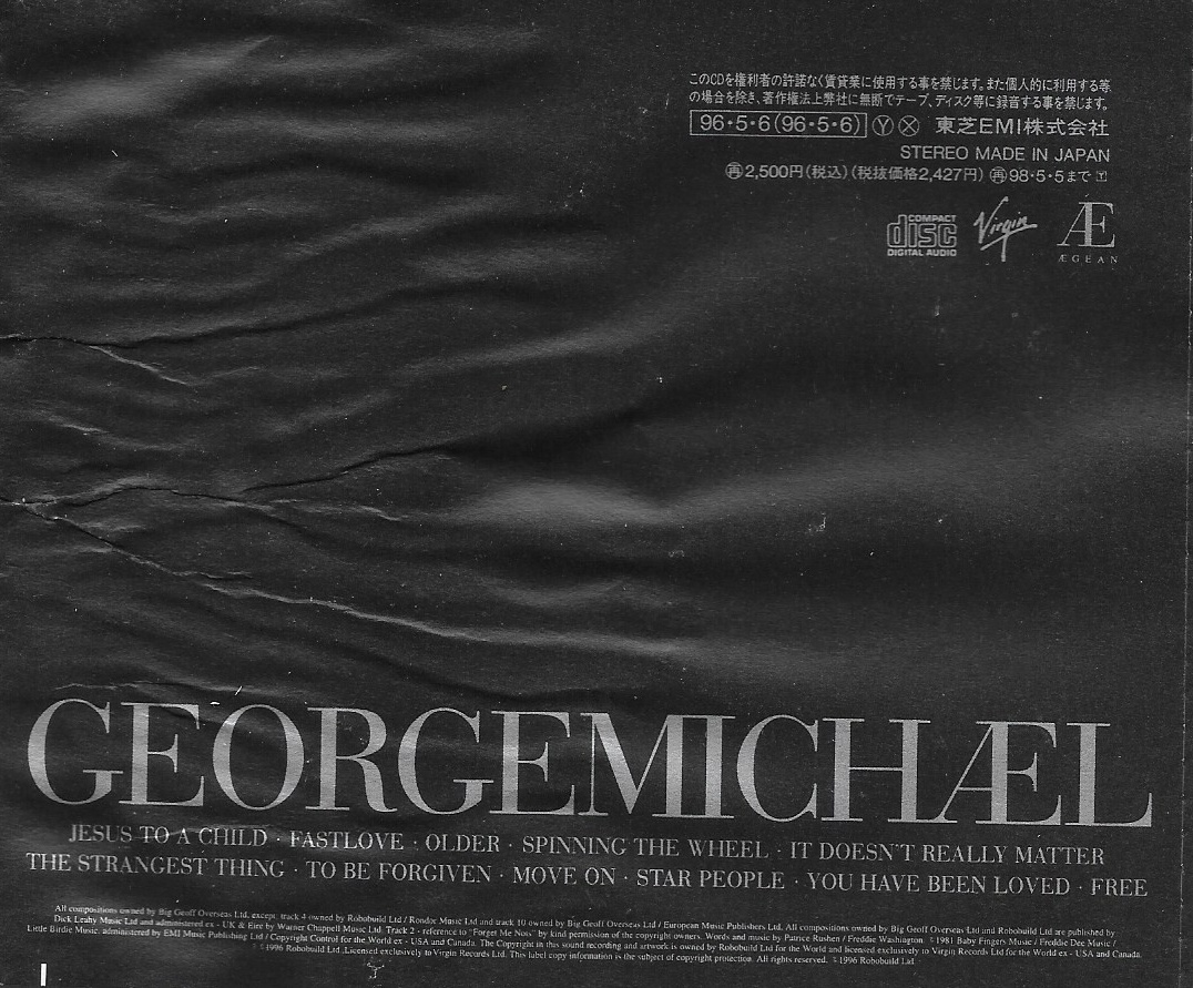 Used CD,George Michael - Older (A+)(1996)(Japan)