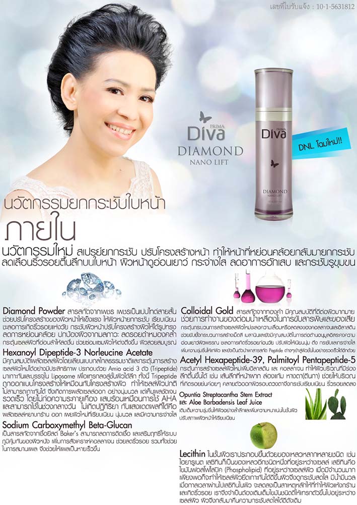 สเปรย์ Diva Diamond Nano Lift ดีวา ไดมอน นาโน ไลฟ์