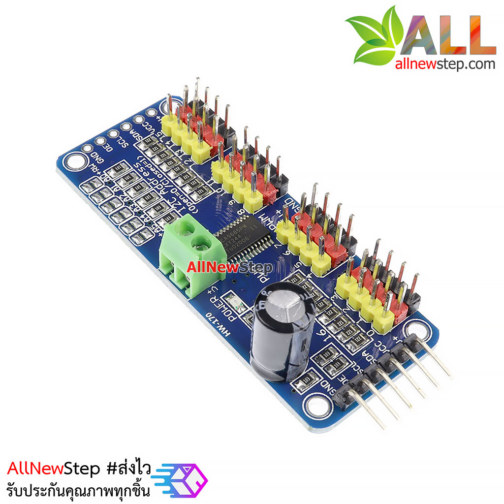 16-Channel 12-bit PWM Servo shield I2C interface PCA9685