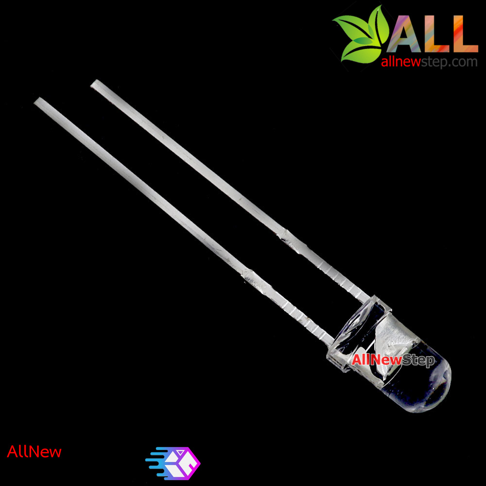 LED 5mm Transparent 5mm LED light pack red white green blue yellow each 10 หลอดไฟ LED 5mm แพ็ค 5 สีรวม 50 ดวง